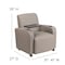 Flash Furniture Contemporary Guest Chair, Gray Back, 41 in W 27" L 35" H, Raised Tablet, Leather Seat BT-8217-GV-CS-GG - alternate 6