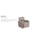 Flash Furniture Contemporary Guest Chair, Gray Back, 41 in W 27" L 35" H, Raised Tablet, Leather Seat BT-8217-GV-CS-GG - alternate 2
