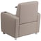 Flash Furniture Contemporary Guest Chair, Gray Back, 41 in W 27" L 35" H, Raised Tablet, Leather Seat BT-8217-GV-CS-GG - alternate 9