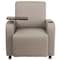 Flash Furniture Contemporary Guest Chair, Gray Back, 41 in W 27" L 35" H, Raised Tablet, Leather Seat BT-8217-GV-CS-GG - alternate 7