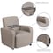 Flash Furniture Contemporary Guest Chair, Gray Back, 41 in W 27" L 35" H, Raised Tablet, Leather Seat BT-8217-GV-CS-GG - alternate 8