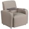 Flash Furniture Contemporary Guest Chair, Gray Seat, Gray Back, 27 in W 27" L 35" H, Raised Tablet, Leather Seat BT-8217-GV-GG - alternate 4