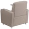 Flash Furniture Contemporary Guest Chair, Gray Seat, Gray Back, 27 in W 27" L 35" H, Raised Tablet, Leather Seat BT-8217-GV-GG - alternate 9