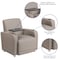 Flash Furniture Contemporary Guest Chair, Gray Seat, Gray Back, 27 in W 27" L 35" H, Raised Tablet, Leather Seat BT-8217-GV-GG - alternate 5
