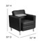 Flash Furniture Contemporary Guest Chair, Black Back, 32 in; Table Top: 13-3/4 in W 33" L 33" H, Leather Seat BT-8219-BK-GG - alternate 7