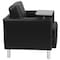 Flash Furniture Contemporary Guest Chair, Black Back, 32 in; Table Top: 13-3/4 in W 33" L 33" H, Leather Seat BT-8219-BK-GG - alternate 3