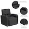 Flash Furniture Contemporary Guest Chair, Black Back, 32 in; Table Top: 13-3/4 in W 33" L 33" H, Leather Seat BT-8219-BK-GG - alternate 5