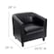 Flash Furniture Transitional Lounge Chair, Black Back, 29-3/4 in W 29" L 28" H, Sloping, Leather Seat BT-873-BK-GG - alternate 5