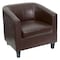 Flash Furniture Transitional Lounge Chair, Brown Back, 29-3/4 in W 29" L 28" H, Sloping, Leather Seat BT-873-BN-GG - alternate 2