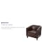 Flash Furniture Transitional Lounge Chair, Brown Back, 29-3/4 in W 29" L 28" H, Sloping, Leather Seat BT-873-BN-GG - alternate 3