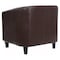 Flash Furniture Transitional Lounge Chair, Brown Back, 29-3/4 in W 29" L 28" H, Sloping, Leather Seat BT-873-BN-GG - alternate 7