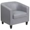 Flash Furniture Transitional Lounge Chair, Black Back, 29-3/4 in W 29" L 28" H, Sloping, Leather Seat BT-873-GY-GG - alternate 5