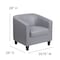 Flash Furniture Transitional Lounge Chair, Black Back, 29-3/4 in W 29" L 28" H, Sloping, Leather Seat BT-873-GY-GG - alternate 10