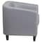 Flash Furniture Transitional Lounge Chair, Black Back, 29-3/4 in W 29" L 28" H, Sloping, Leather Seat BT-873-GY-GG - alternate 3