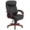 Flash Furniture Contemporary Chair Black High Back Exec Chair, Fixed Arms, 20-3/4" to 23" Height, Metal, Black BT-90171H-S-GG - alternate 2