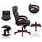 Flash Furniture Contemporary Chair Black High Back Exec Chair, Fixed Arms, 20-3/4" to 23" Height, Metal, Black BT-90171H-S-GG - alternate 5