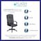 Flash Furniture Contemporary Chair Gray High Back Exec Chair, Fixed Arms, 19-3/4" to 22-3/4" Height, Polypropylene BT-9022-BK-GG - alternate 5