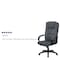 Flash Furniture Contemporary Chair Gray High Back Exec Chair, Fixed Arms, 19-3/4" to 22-3/4" Height, Polypropylene BT-9022-BK-GG - alternate 2