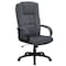 Flash Furniture Contemporary Chair Gray High Back Exec Chair, Fixed Arms, 19-3/4" to 22-3/4" Height, Polypropylene BT-9022-BK-GG - alternate 6