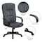 Flash Furniture Contemporary Chair Gray High Back Exec Chair, Fixed Arms, 19-3/4" to 22-3/4" Height, Polypropylene BT-9022-BK-GG - alternate 7