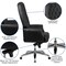 Flash Furniture Executive Chair Fixed Arms, 21" to 23-1/4" Height, Leather, Black BT-90269H-BK-GG - alternate 10