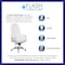 Flash Furniture Executive Chair Fixed Arms, 21" to 23-1/4" Height, Foam, White BT-90269H-WH-GG - alternate 6
