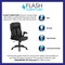 Flash Furniture Contemporary Chair Black High Back Exec Chair, Adjustable Arms, 19-3/4" to 22-1/2" Height, Metal BT-90275H-GG - alternate 6