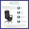 Flash Furniture Contemporary Chair Black Reclining Exec Chair, Fixed Arms, 20" to 24" Height, Leather, Black BT-90279H-GG - alternate 4