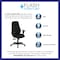 Flash Furniture Fabric Task Chair, 16-3/4" to 20-1/2", Adjustable Arms, Black BT-90297H-A-GG - alternate 6