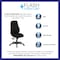Flash Furniture Fabric Task Chair, 16-3/4" to 20-1/2", Black BT-90297H-GG - alternate 8