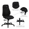 Flash Furniture Fabric Task Chair, 16-3/4" to 20-1/2", Black BT-90297H-GG - alternate 9