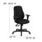Flash Furniture Fabric Task Chair, 16-3/4" to 20-1/2", Adjustable Arms, Black BT-90297M-A-GG - alternate 2