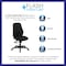 Flash Furniture Fabric Task Chair, 16-3/4" to 20-1/2", Black BT-90297M-GG - alternate 5