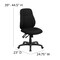 Flash Furniture Fabric Task Chair, 16-3/4" to 20-1/2", Black BT-90297M-GG - alternate 10