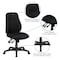 Flash Furniture Fabric Task Chair, 16-3/4" to 20-1/2", Black BT-90297M-GG - alternate 4