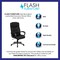 Flash Furniture Contemporary Chair Fixed Arms, 18-3/4" to 22-3/4" Height, Metal, Black BT-9177-BK-GG - alternate 7
