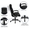 Flash Furniture Contemporary Chair Fixed Arms, 18-3/4" to 22-3/4" Height, Metal, Black BT-9177-BK-GG - alternate 3