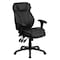 Flash Furniture Contemporary Chair Black High Back Exec Chair, Adjustable Arms, 17-1/2" to 21" Height, Leather BT-9835H-GG - alternate 7