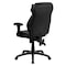 Flash Furniture Contemporary Chair Black High Back Exec Chair, Adjustable Arms, 17-1/2" to 21" Height, Leather BT-9835H-GG - alternate 4