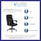 Flash Furniture Contemporary Chair Black High Back Exec Chair, Fixed Arms, 17-3/4" to 21" Height, Leather, Black BT-9875H-GG - alternate 4