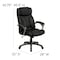 Flash Furniture Contemporary Chair Black High Back Exec Chair, Fixed Arms, 17-3/4" to 21" Height, Leather, Black BT-9875H-GG - alternate 5