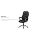Flash Furniture Contemporary Chair Black High Back Exec Chair, Fixed Arms, 17-3/4" to 21" Height, Leather, Black BT-9875H-GG - alternate 10