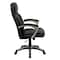 Flash Furniture Contemporary Chair Black High Back Exec Chair, Fixed Arms, 17-3/4" to 21" Height, Leather, Black BT-9875H-GG - alternate 9