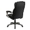 Flash Furniture Contemporary Chair Black High Back Exec Chair, Fixed Arms, 17-3/4" to 21" Height, Leather, Black BT-9875H-GG - alternate 7