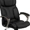 Flash Furniture Contemporary Chair Black High Back Exec Chair, Fixed Arms, 17-3/4" to 21" Height, Leather, Black BT-9875H-GG - alternate 8