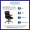 Flash Furniture Contemporary Chair Black High Back Exec Chair, Fixed Arms, 17-1/2" to 21" Height, Leather, Black BT-9896H-GG - alternate 8