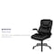 Flash Furniture Contemporary Chair Black High Back Exec Chair, Fixed Arms, 17-1/2" to 21" Height, Leather, Black BT-9896H-GG - alternate 9