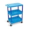 Luxor Flat Top and Tub Middle/Bottom Shelf Cart, 24" X 18", Utility Cart Shelf Style: Flush BUSTC211BU - alternate 2