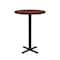 Correll Round Standing Height Cafe Bistro and Breakroom Pedestal Table, High Pressure Laminate Top, Cherry BXB24R-21 - alternate 8