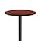 Correll Round Standing Height Cafe Bistro and Breakroom Pedestal Table, High Pressure Laminate Top, Cherry BXB24R-21 - alternate 5